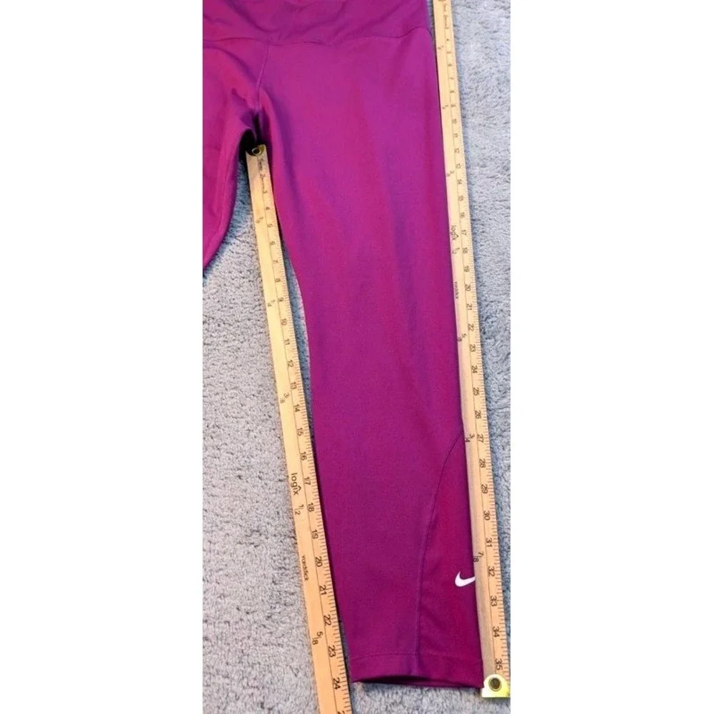 Nike~Dri-Fit Women's Mid-Rise 7/8 Mesh-Paneled Training Leggings-Purple~XL~NWT